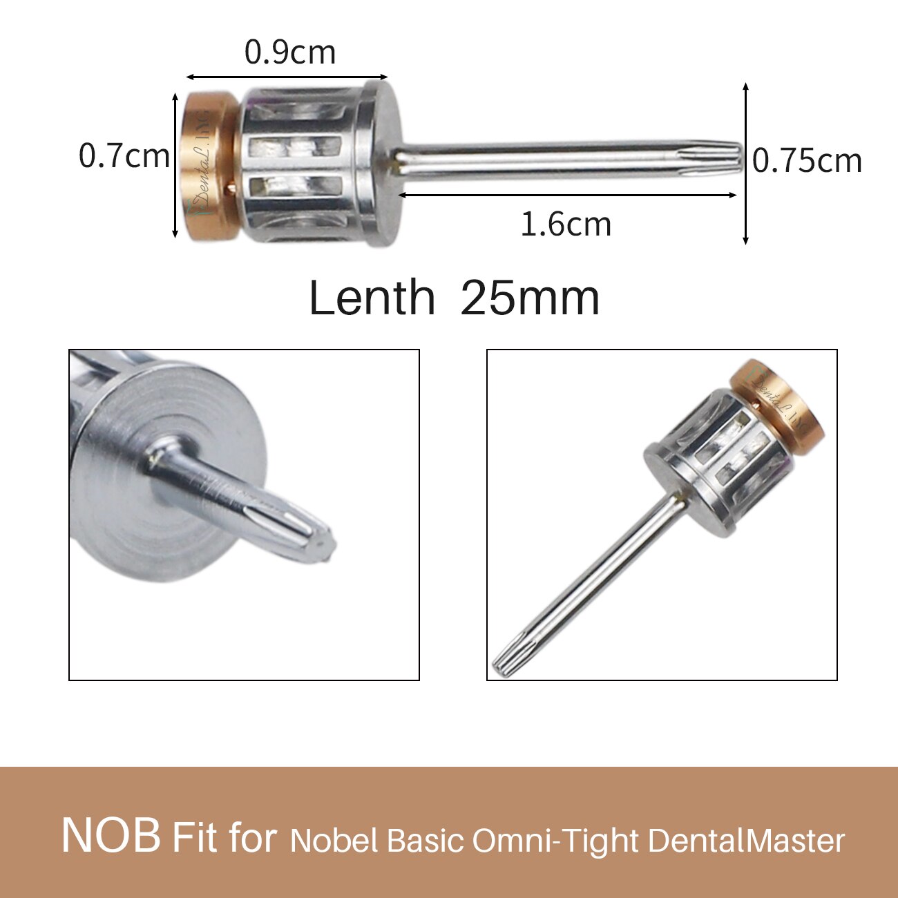 Dental Universal Implant Torque Screwdrivers Wrench Dental Implant Restoration Tool Kit 10-70NCM: L 1PC NOB