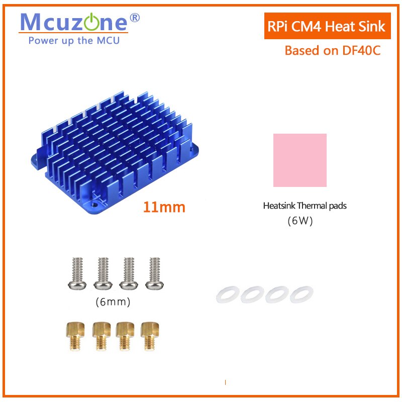 Raspberry pi calcula o módulo 4 cm4 refrigerador do dissipador de calor wifi 40*55mm: 11mm-DF40C