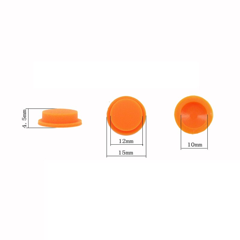 20 stk hale vandtæt kontakt knap gummi knap led ladning blænding lommelygte kontakt tilbehør tætning gummihætte: 12 mmx 4.5mm