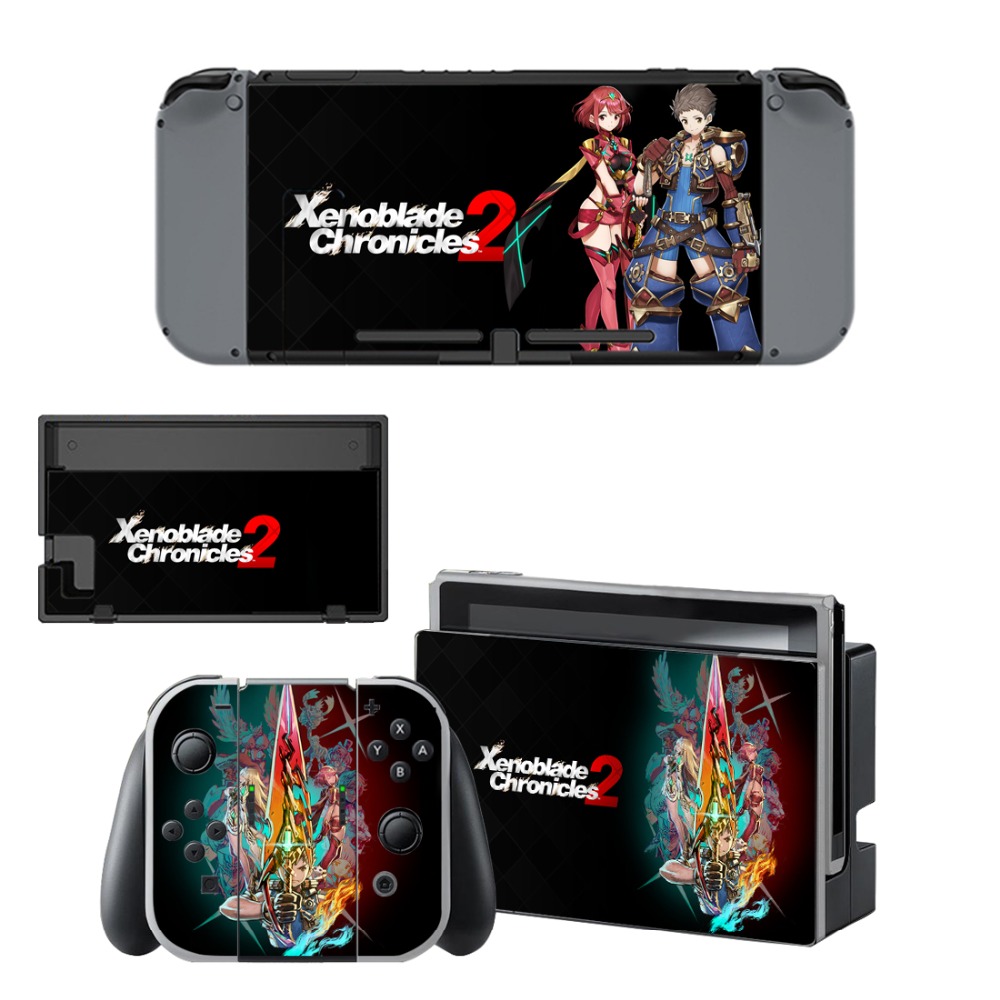 Xenoblade Chronicles 2 piel etiqueta engomada vinilo para conmutador nintendo pegatinas pieles para Nintend interruptor NS consola de mandos Joy-Con