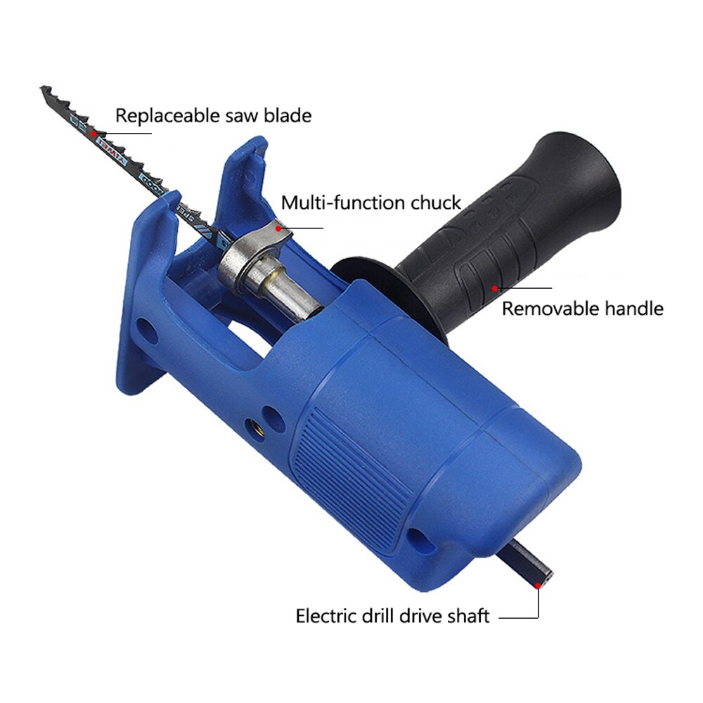 Perceuse électrique à main scie alternative scie sabre scie sauteuse tronçonneuse menuiserie ménage bricolage adaptateur de fixation