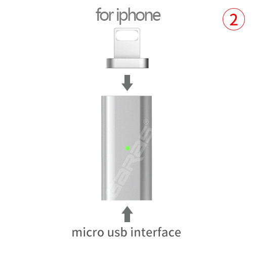 Garas Micro Usb Naar Type C/| Ightning Magnetische Adapter Voor Iphone/Android 3in1 Data Kabel Converter Adapter micro Usb Naar Type C: micro tolightning