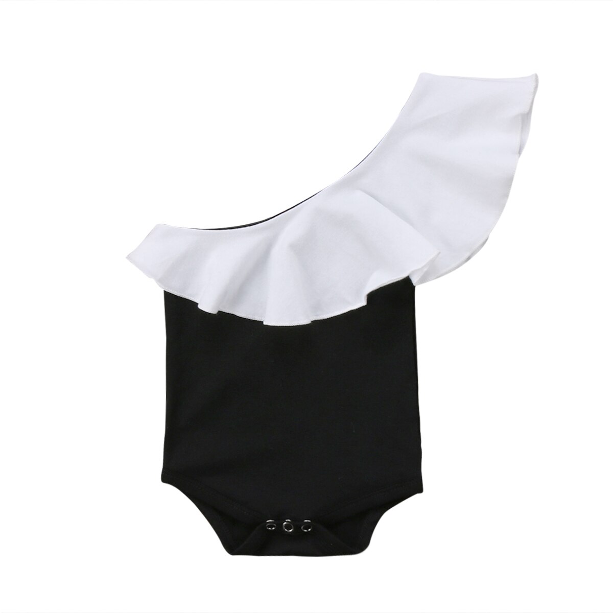 bebé recién nacido bebé chica hombro Body de volante Braga vestido Patchwork ropa 0-18M