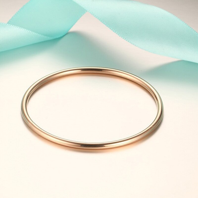 Hoge Gepolijst Simple Bangle Voor Vrouwen Rvs Handgemaakte Sieraden Verjaardagscadeaus