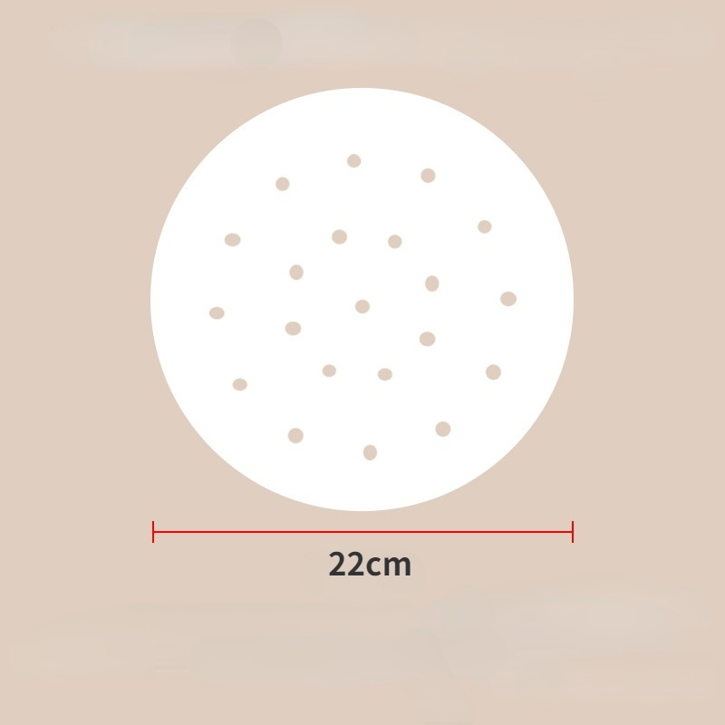Papier de cuisson antiadhésif jetable pour friteuse à Air, 50 pièces, 18/19/20/21/22/23cm, ustensiles de cuisine: 50PCS-22cm-With Hole