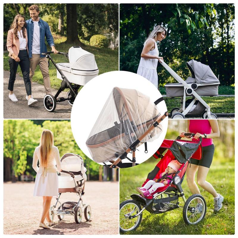 Baby Net 2X Bassinet Net Travel-Friendly Breathable Lightweight Portable Sun Protection For Strolling Nursery Car Travel Playpen