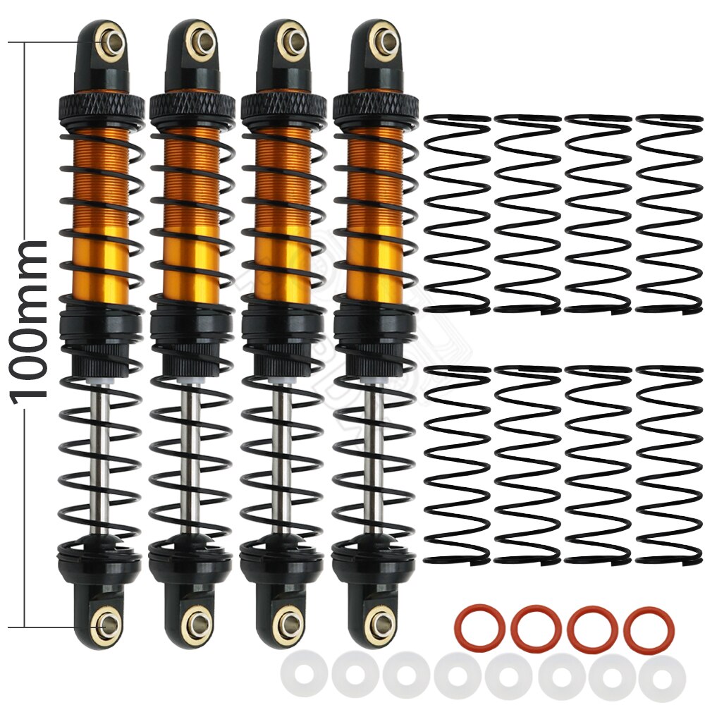 Metal 70mm 80mm 90mm 100mm 110mm 120mm Shock Absorber Oil Damper for 1/10 RC Crawler Car Axial SCX10 AXI03007 RBX10 D90 TRX4: army green