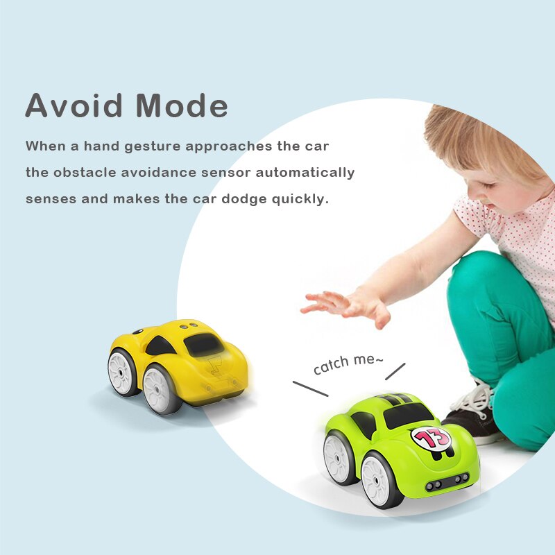 Magic Inductie Afstandsbediening Auto Rc Cartoon Gebaar Sensor Tracking Draadloze Follow Zwarte Lijn Rc Speelgoed Voor Kinderen Jongens