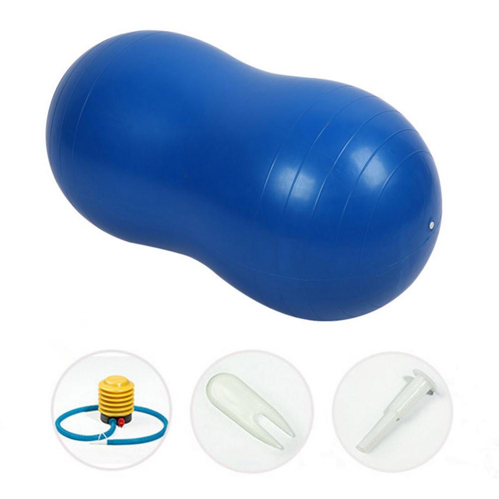 Bolas de Yoga con forma de cacahuete, material de PVC grueso inflable para gimnasio, Fitness, entrenamiento, Yoga, Pilates, pelota de masaje, equipo de Yoga