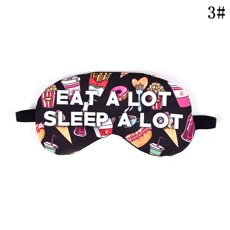 Mascarilla 3D para dormir, máscara para descanso de viaje, relajación, protección para los ojos, parche para dormir, mascarilla de descanso ojo: Eat a lot