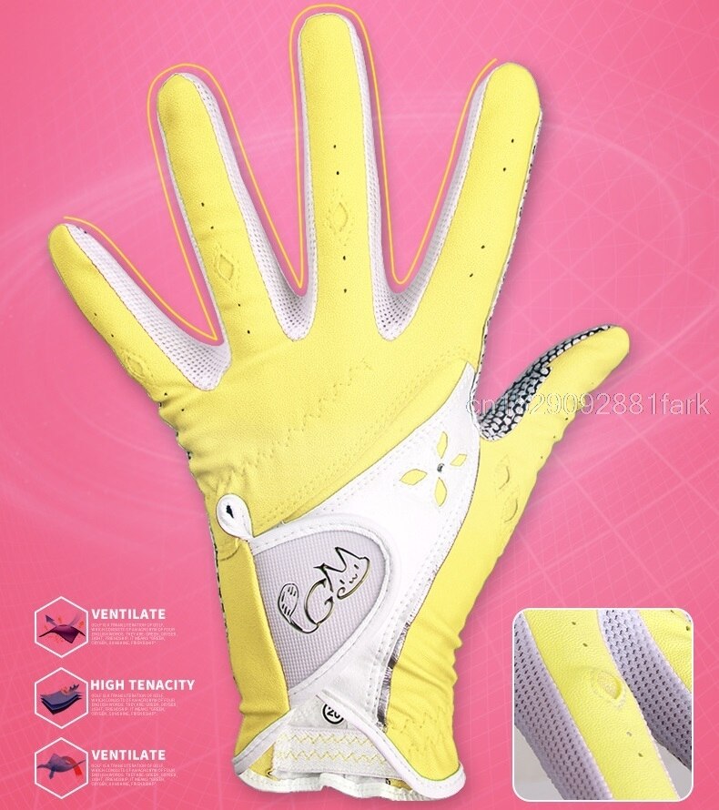 PGM – gants de Golf antidérapants pour femmes, 1 paire, main gauche et main droite, gants de sport de plein air respirants pour dames