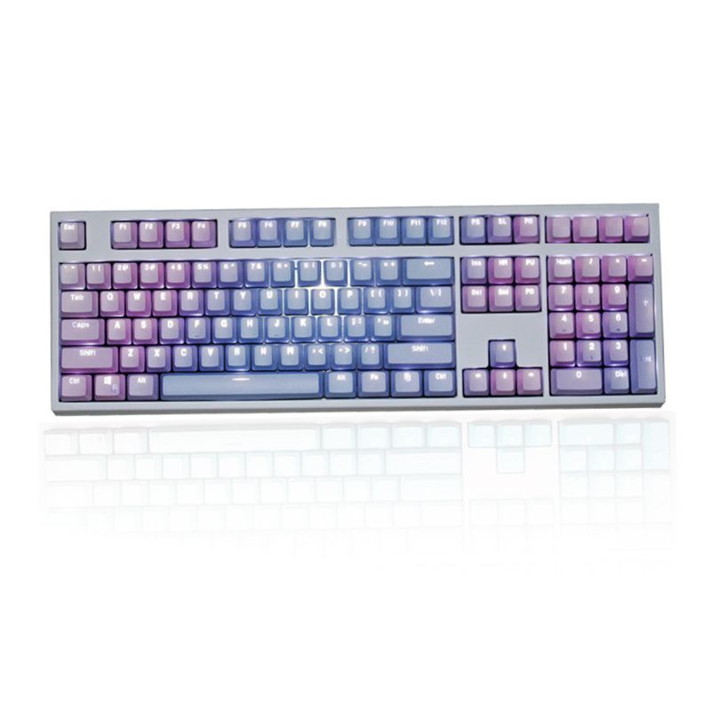 PBT Keycap Set - 87 104 108 Keys - Transparent Legend - Double Shot - for Mechanical Keyboards: C Keycaps 108 keys