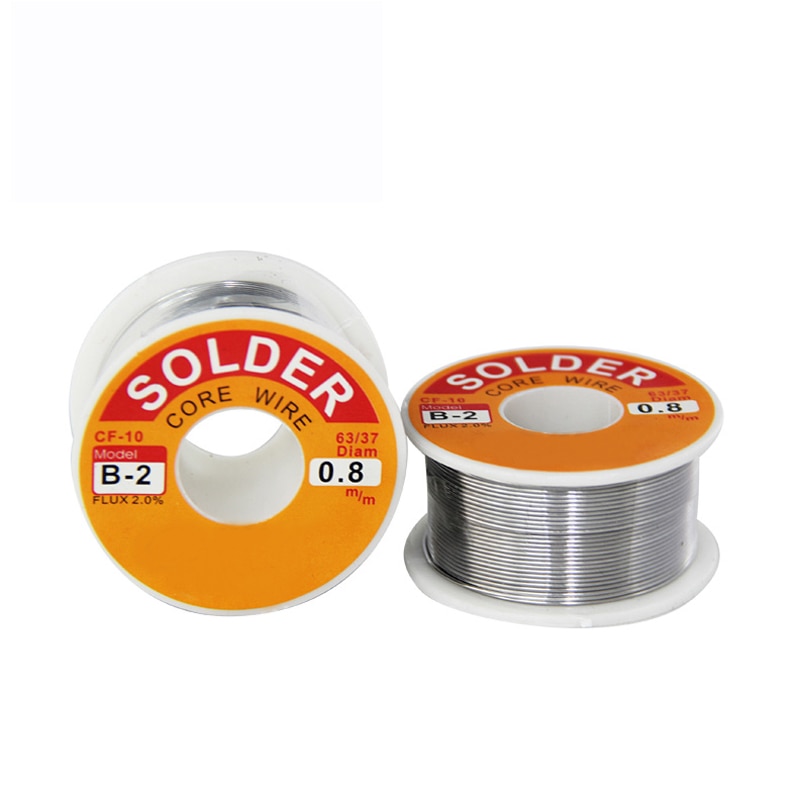 1 kpl (b -2)  hitsauslanka 100g/3.5oz flux 2.0% 0.6 0.8 1.0 1.2 1.5 2.0mm 63/37 45ft tina lyijylinja hartsisydän flux -juote