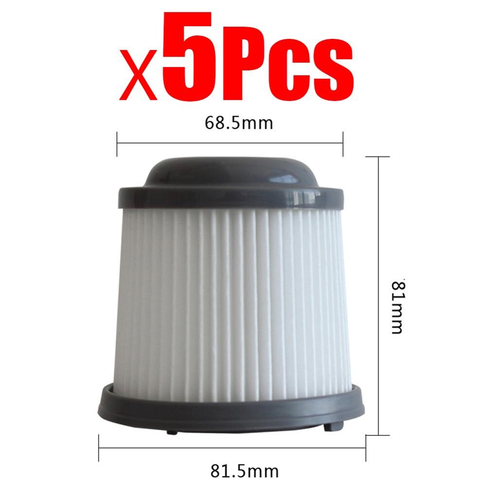 Vf90 hepa filter til black &decker pvf 110 phv 1210 phv 1210p phv 1210b phv 1210l-a9 pd1820lf pd1820lg phv 1810 pd1420l del # 90552433: 5 stk