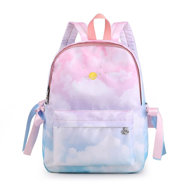 Di modo Zainetto in nylon per La Ragazza Ragazzo Bambini Della Primaria di Alta Sacchetto di Libro di Scuola di Buona Qualità Stampato Colorato Personalizzato Zaino: leggero rosa blu