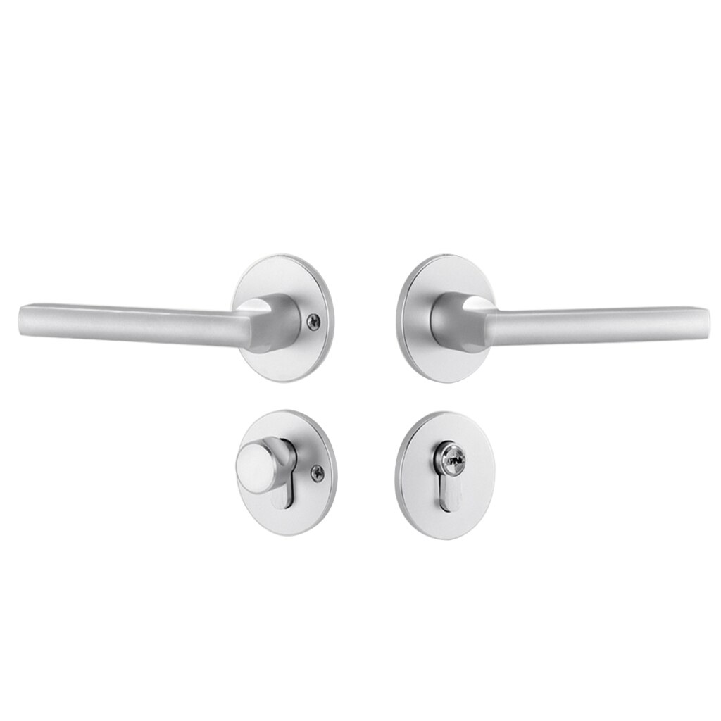 Door Handle Lock Front Back Lever Lock Bathroom Bedroom Door Handles #1: K