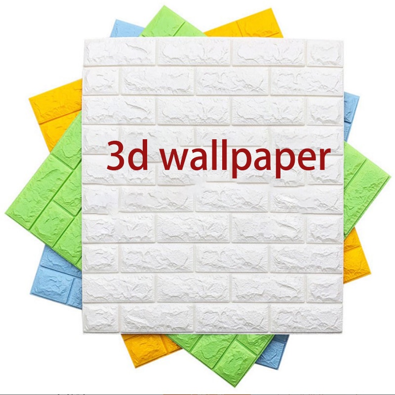 3D Bakstenen Muur Stickers Diy Decor Zelfklevende Waterdicht Behang Voor Kinderkamer Slaapkamer Eetkamer 3D Muursticker baksteen
