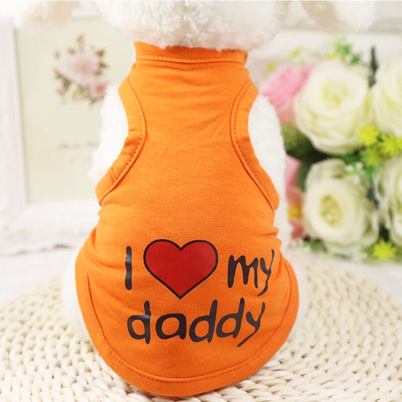 Cheap Small Dog Clothes Summer Spring T Shirt Dog Vest Lovely Pet Clothes Cat Dog Clothes for Small Dogs Tshirt Chihuahua Vest: Orange / XXL for 6-7 kg