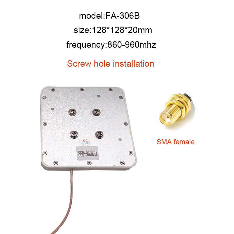 860-960Mhz UHF RFID antenna 6dBi gain 128x28x20mm Mini samll Size high performance External Passive with SMA connector: FA-306B  860-960mhz