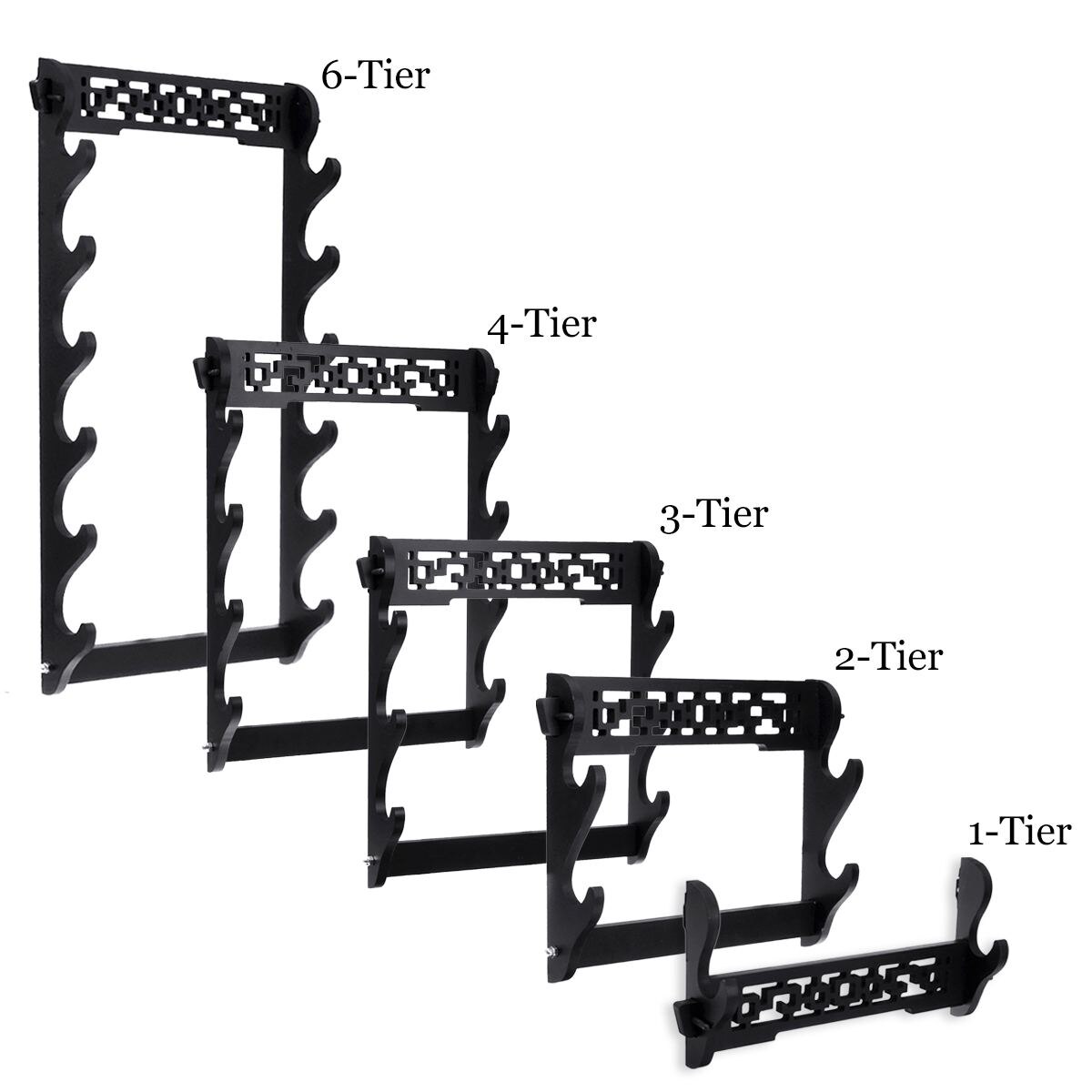 1 Pcs 1/2/3/4/6Tier Wall Opknoping Decor Samurai Zwaard Houder Katana Houder stand Hanger Beugel Rack Home Decoratie Muur Display