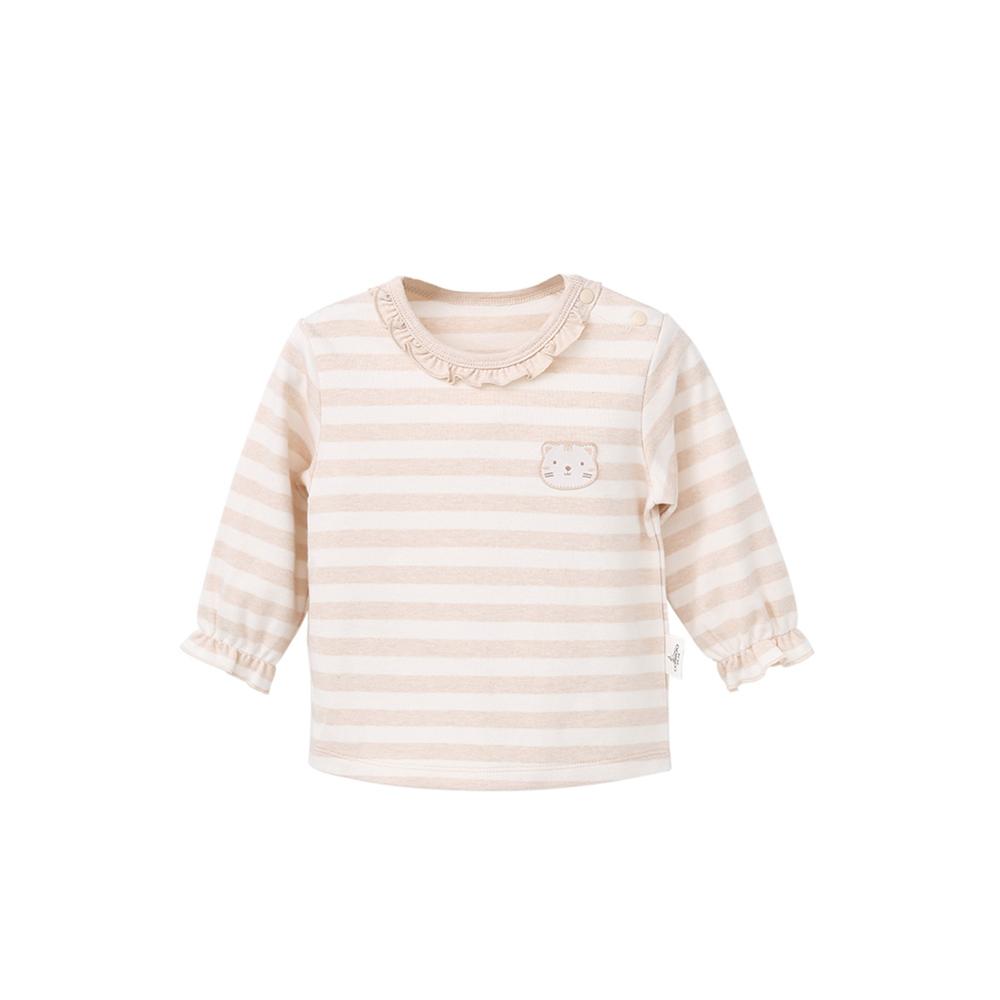 COBROO Baby Mädchen/Jungen Kleidung mit Langarm Nette Katze aufbringen Baby Spitzen Hemden 0-24 Monate: 6m