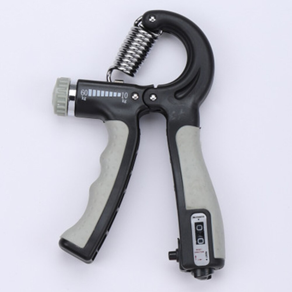 Gym Fitness Hand Grip Men Adjustable Finger Heavy Exerciser Strength for Muscle Recovery Hand strengthener Gripper Trainer: Light Grey