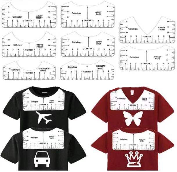 T-Shirt Alignment Ruler Craft Ruler with Guide Tool for Drawing Template Craft Tool Sewing JS22