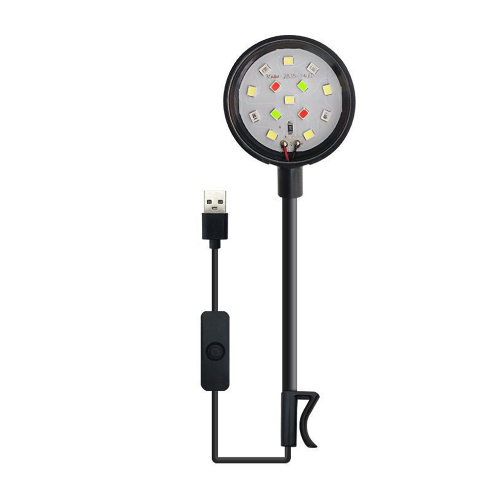 Lumière Led pour petit Aquarium, 1 pièce, éclairage d'herbe aquatique, Mini lumière de remplissage, étanche, accessoires d'aménagement paysager: Black