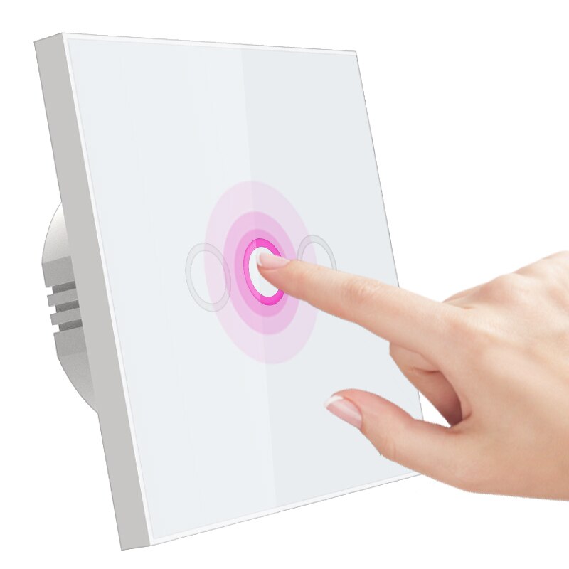 Z-wave plus  eu868.42 mhz touch panel lichtschakelaar eu type aan/uit wandschakelaar 1/2- voudig voor lichtregeling