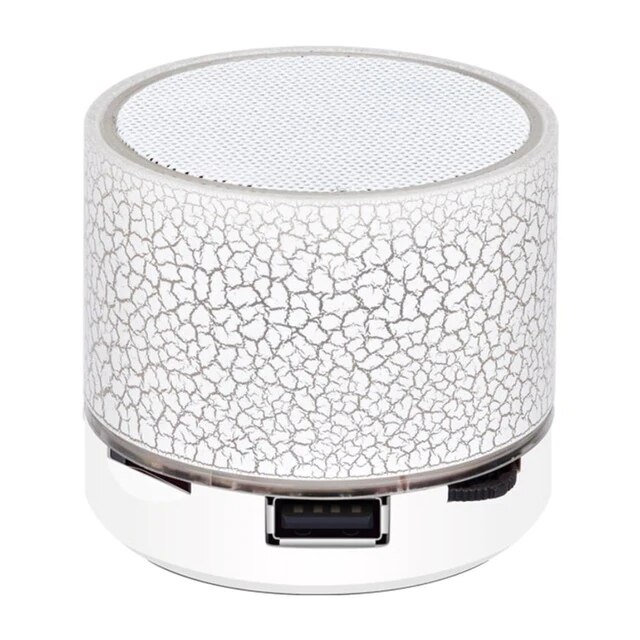 Mini Draadloze Bluetooth Kleurrijke Licht Kleine Crack Sound Speaker Subwoofer Ondersteuning Tf Card: White