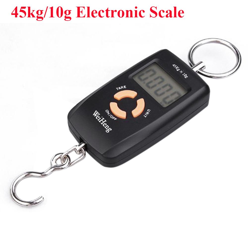 45kg/10g LCD przenośna cyfrowa waga elektroniczna kieszeń 45kg/10g bagaż wiszący haczyk wędkarski skala balansu