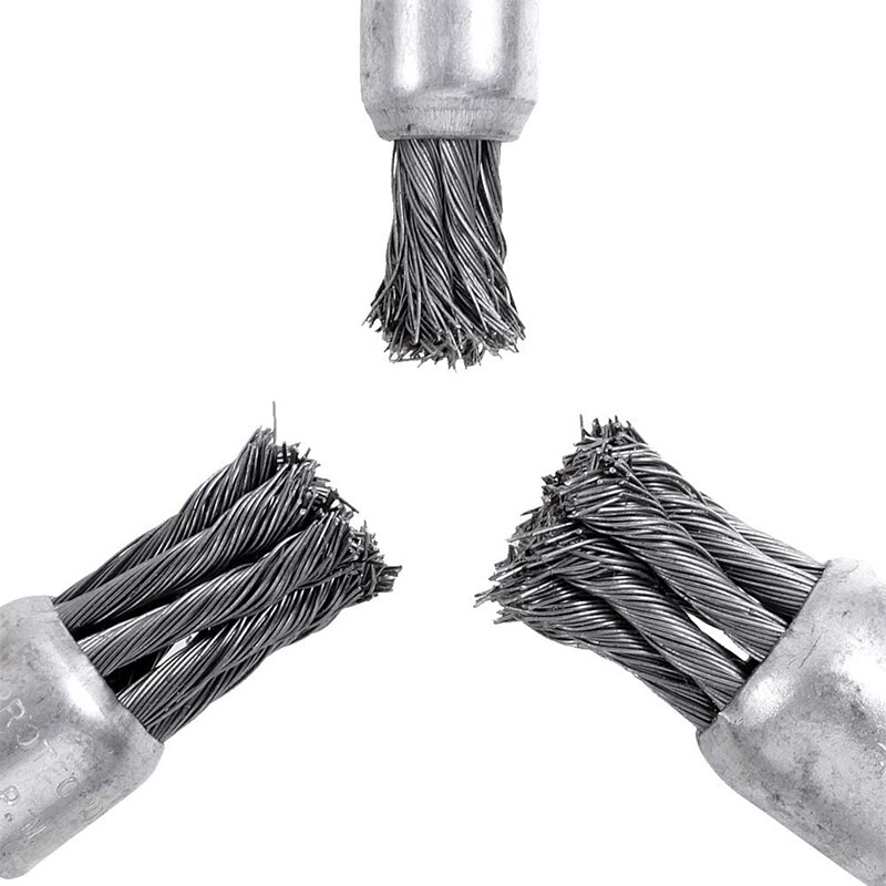 9 Pack Wire Wheels Brush, Knotted and Wire End Brush, for Derusting, Paint Removal, Deburring for Angle Grinder