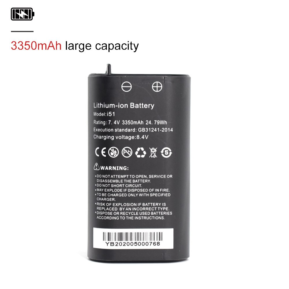 Batería de polímero de iones de litio para cámara IP, probador de CCTV, 7,4 V, 3350mAh, 8MP, CVI, CVBS, Monitor, 9651: Default Title