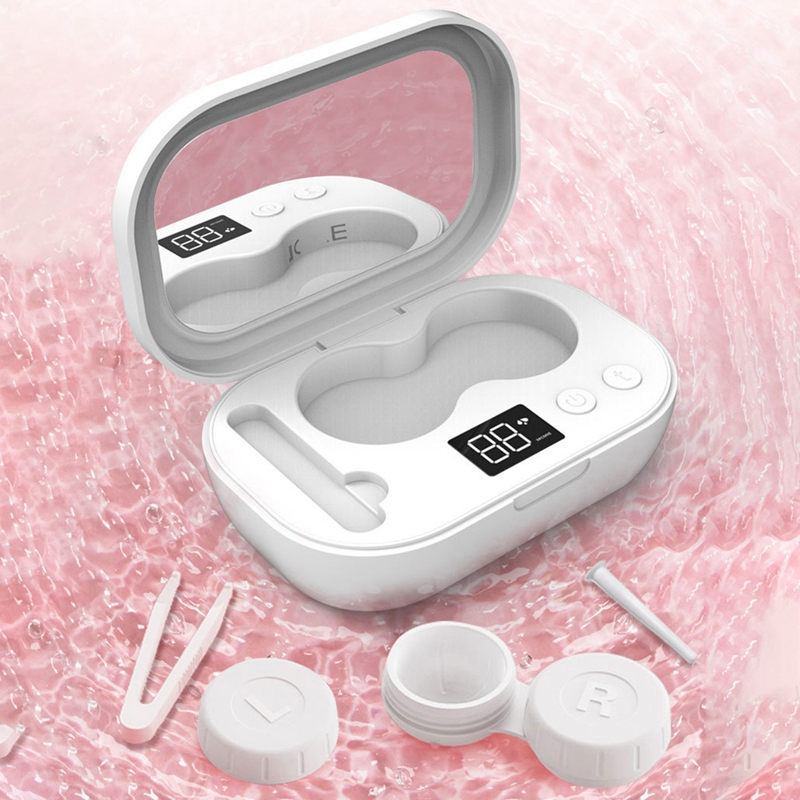 Contact Lens Ultrasone Reiniging Machine 58000Hz Hoge Frequentie Trillingen Timing Oplaadbare Cleaner