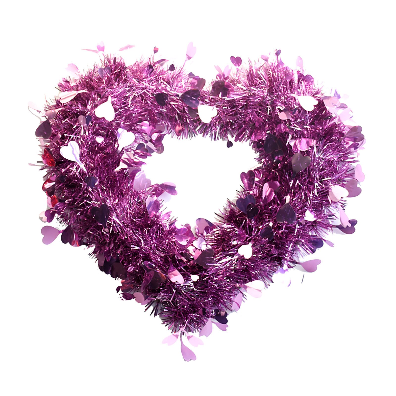 Valentine's Day Love Heart Shape Garland Wall Hanging Decoration Party Pendant Party Wedding Room Decoration Wreaths: C
