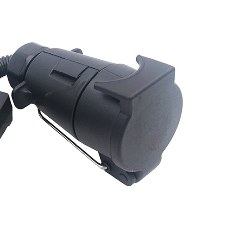 7 Pin Trailer Connector Plug Adaptor Round Female to Flat Male Caravan Boat 21*6*5.5 cm/ 8.27*2.36*2.17 inch