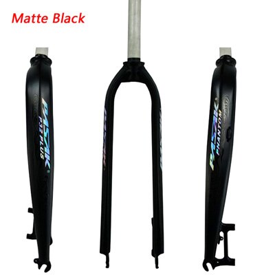 PASAK-horquilla rígida de aluminio de 26 ", 27,5" y 29 ", para bicicleta de montaña y de carretera, freno de disco de modelar: matte black