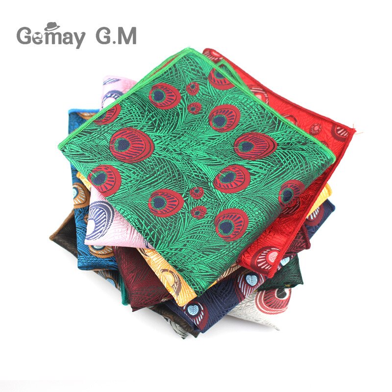 Heren pochet multicolor bruidegom zakdoek jacquard geweven zakdoek merk klassieke bruiloft