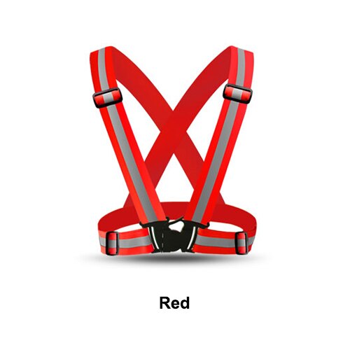 High Visibility Reflective running Gear yellow Reflective safety Vest running safety vest: Red