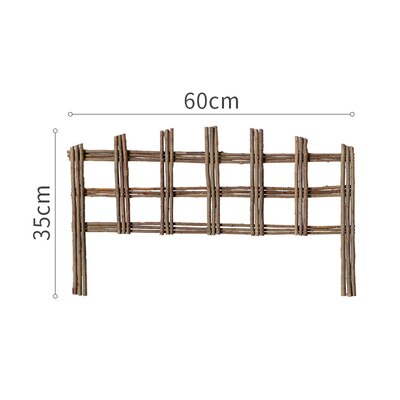 outdoor decor handcrafted wicker fence: C