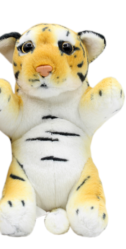 JESONN Realistisch Ausgestopften Tiere Tiger Gepard Leopard Plüsch Spielzeug Panther Löwe löSieg für Kindergeburtstag , 20 CM, Pack von 2: Tiger