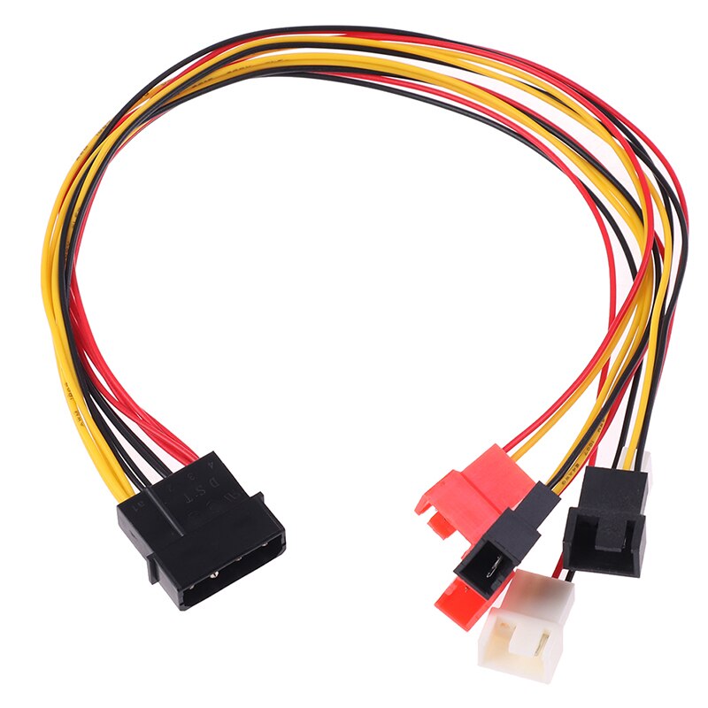 Cable de alimentación para ventilador conector adaptador de 4 pines Molex a 3 pines 12V 7V 5V Cable de ventilador de refrigeración