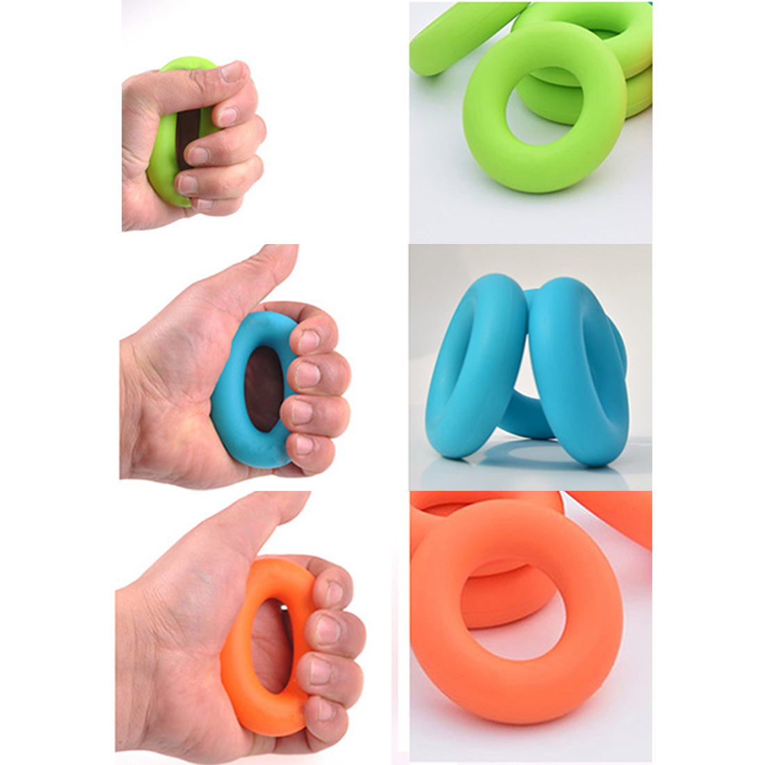 6pcs Finger Stretcher Exerciser Grip Hand Strengtheners Extensor Trainer For Forearm