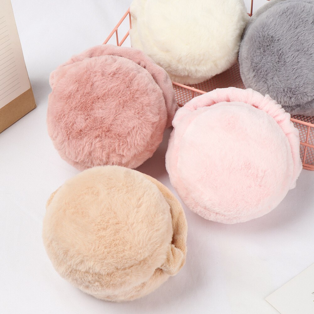 Faux Fur solid color ladies earmuffs autumn and winter warm and comfortable unisex skiing Fur headphones cute Adjustable
