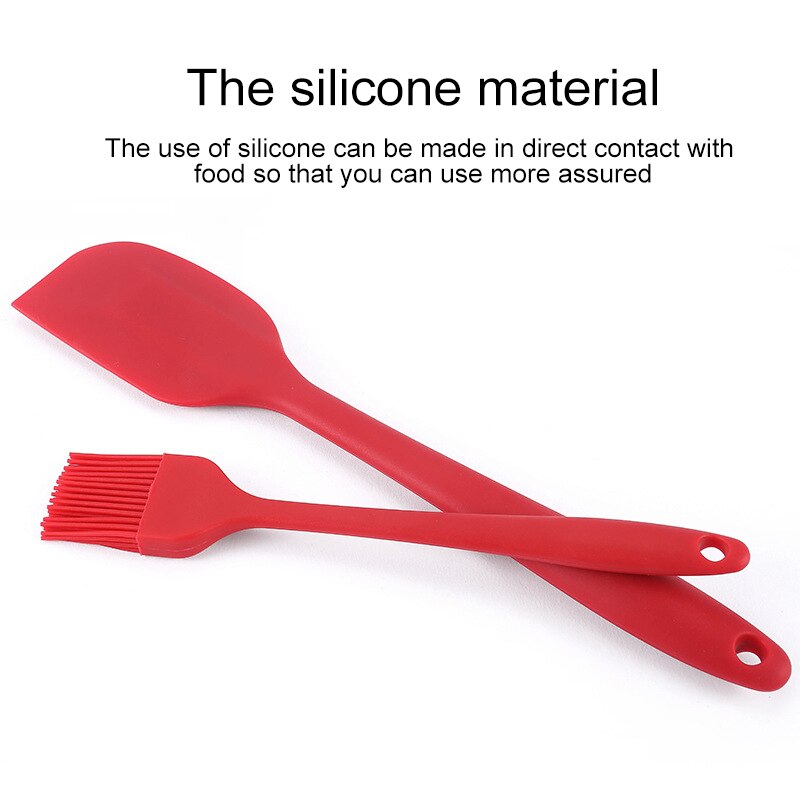 Multifunction Heat Resistant Silicone Six-piece Kitchen Baking Tool Set Cake Spatula Oil Brush Kitchenware High Temperature