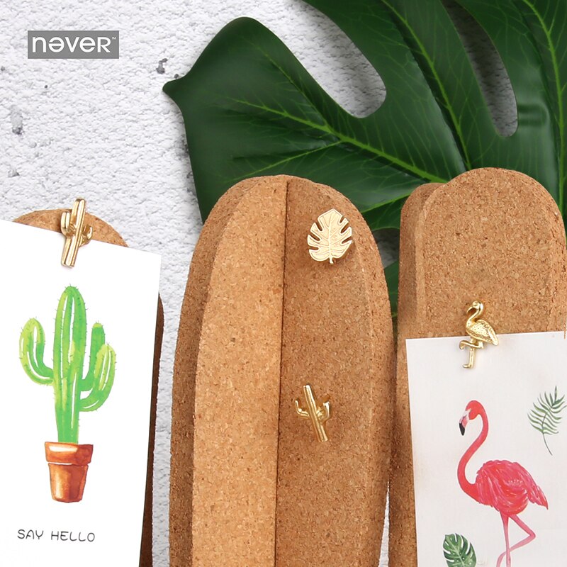 Papeterie vert plantation série moulage goujons flamants roses Cactus liège clous planche à épingles liège pouce punaises punaises bureau broches