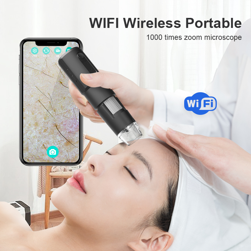 2022 Newest WIFI wireless portable 100 times zoom Digital 50X -1000x Microscope Magnifier Camera for Android ios iPhone iPad