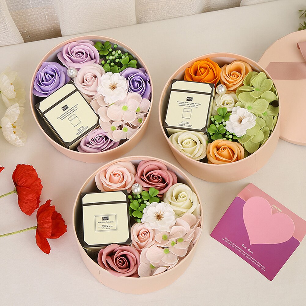 Duftende stearinlys duft roser sæbe blomster til kæresten valentinsdag