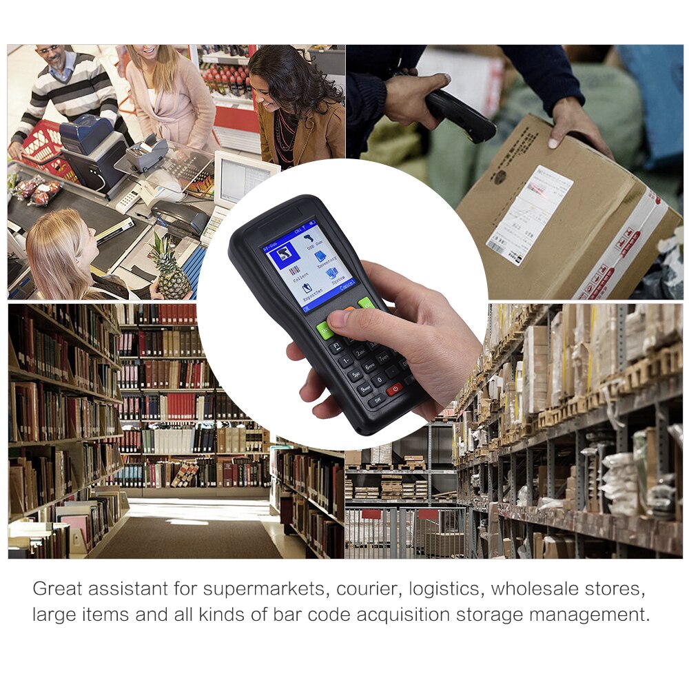 1D RF 2.4G Data Collector Barcode Scanner Terminal Reader Device for Warehouse Inventory Management POS data collector terminal