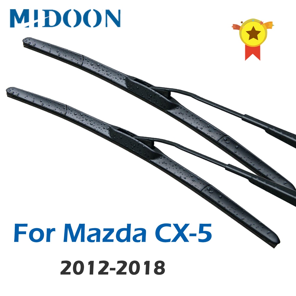 Midoon Ruitenwissers Voor Mazda CX-5 CX5 Fit Haak Armen/Drukknop Arm